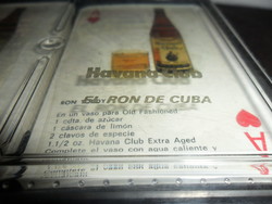 Eredeti bontatlan 1980 eleje römi kártya Havana rum koktél receptekkel