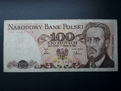 Lengyelország 100 Zloty 1986 - Lengyel 100 zlote bankjegy papírpénz eladó