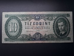 10 Forint 1949 - Zöld tízes, többször hajtott Ft bankjegy papírpénz eladó