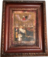 Mária elszenderedése - Vaslemezre festett ikon – 15.