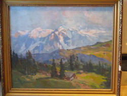 Zórád Géza festő  /1880-1960/ nagyon szép régi olajvászon festménye  60 x 70 cm