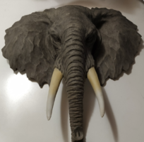 Elefánt fej fali szobor
