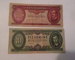 1949 -es 10 és 100 forint -os "Rákosi címeres"