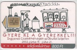 Magyar telefonkártya 0212   2002 Matáv Gyereksziget  GEM 7        40.000 Db-os
