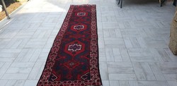 Irani hamadan 77x300 kézi csomózású gyapjú perzsa futó szőnyeg 45P_10