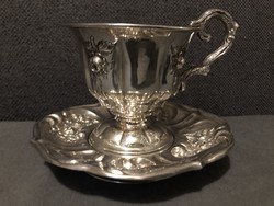 Antik Bécsi ezüst teáscsésze ! 1880