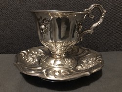 Antik, gyönyörű ,  Bécsi ezüst teáscsésze ! 1880