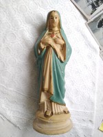 Régi nagyméretű gipsz szobor, Szűz Mária figura