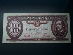 100 Forint 1949 - Retró, többször hajtott papír százas - Régi, piros százas Ft bankjegy eladó