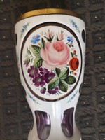Bieder, több rétegű, hántolt, csiszolt cseh pohár, 1845-1870