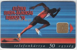 Magyar telefonkártya 0310  1998 Atlétikai EB.     200.000 Db-os