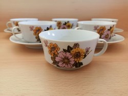 Alföldi virágos teás csésze kistányérral, dália minta
