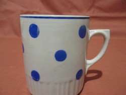 Kék pöttyös Zsolnay bögre, csésze