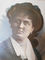 1880 Lithograph portrait of Livia Blaháné