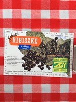 Retro üdítős szörpös üvegcímke - Ribiszke szörp - Zengő Gyöngye MGTSZ - Bogád