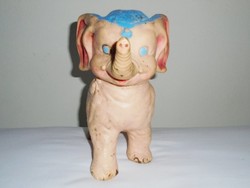 Vintage játék gumi sípolós cikuszi elefánt - The Sun Rubber Co Company 1961 jelzéssel - USA Amerika