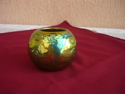 Zsolnay eozin kis gömb váza