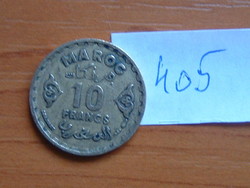 MAROKKÓ MOROCCO 10 FRANCS 1952 (a) c+w AH1371 c,Párizsi pénzverde #405