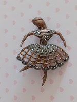Vintage fém bross balerina alakú