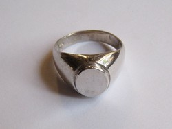 Ezüst, széles pecsét gyűrű, férfi - női