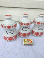 3 darab Alföldi porcelán fűszertartó tartó - tea - kávé - babérlevél - 14 cm