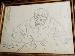 Borsos Miklós ceruza rajz