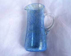 Kék fátyolüveg kancsó 19,5cm