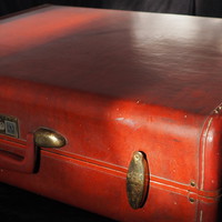Samsonite Amerikai Marhabőr Koffer Bőrönd Táska Steamlite Barna Nagy Eredeti Erős Kemény Márkás USA