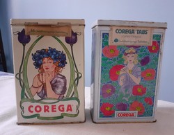 Régebbi Correga Tabs fém doboz (2 db) szecessziós mintával FOGLALT!!!