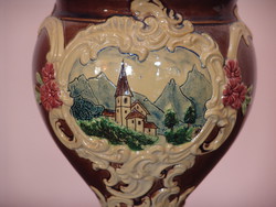 Kézzel festett antik porcelán petróleum lámpa