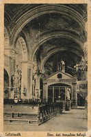 Régi képeslap, Celldömölk - Római katolikus templom belseje