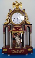Antik ampír asztali óra Anton Rettich in Wien negyed ütős