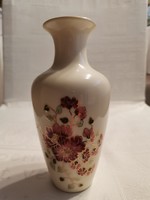 Zsolnay flower patterned vase - cracked glaze