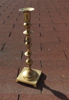 Antique huge Biedermeier copper table candle holder