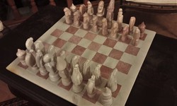 Afrikai márvány (Zsírkő) sakk készlet