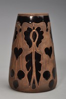 Steinbach Sándor szecessziós vázája, 16,5cm, Mezőtúr  jelzett,