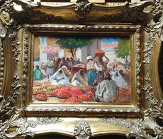 Gergely Imre festménye: Orientalista piac