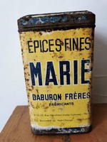 100 éves francia Marie fűszeres fém Doboz