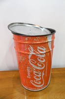Nagyméretű olasz retro / loft Coca-cola fém tároló doboz