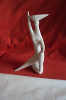 Zsolnay Török J.(Tálat tartó Nő) porcelán figura