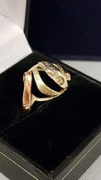 Régi, mutatós arany gyűrű 14 K 3 színű arannyal