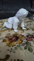 Négykézláb mászó gyerek porcelán figura, nipp