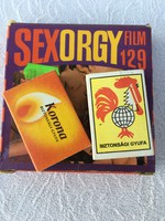 Régi Retro erotikus sex orgy film 129, filmtekercs filmszalag tekercs felnőtt tartalmú 