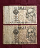 1000 Lira Olaszország   1982 kadás  