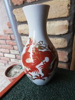 Wallendorf sárkányos váza 21 cm