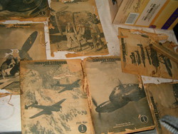8 darab Magyar szárnyak 1944 43 második világháborús repűlőgép újság repülős újság