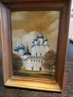 Pravoszláv templomot ábrázoló festmény