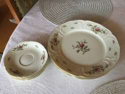 Rosenthal tányérok, 3 lapos, 3 alátét, vitrin állapot (400)
