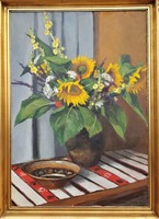 Csabai Kálmán / Sunflower Still Life