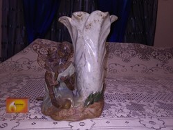 Yala design ceramic vase with the figure of an angel girl with a butterfly in her hand